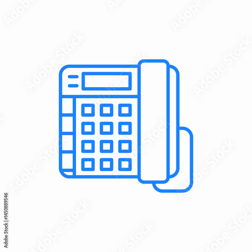 office landline phone icon sign vector