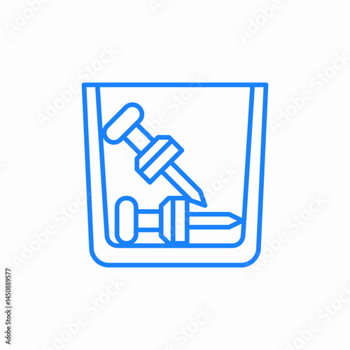 office supply holder icon sign vector