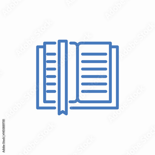 open book reading icon sign vector