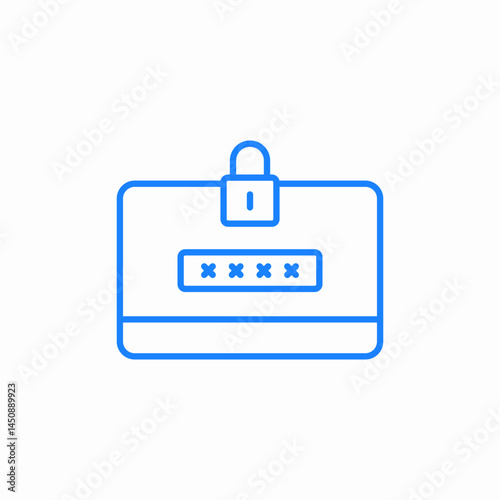 password protection security icon sign vector
