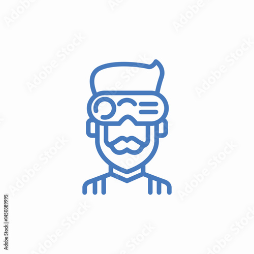 person vr headset icon sign vector