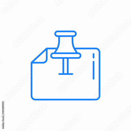 pin file document icon sign vector