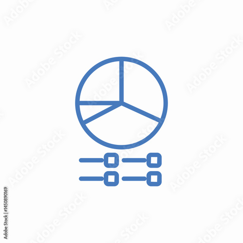 pie chart options icon sign vector