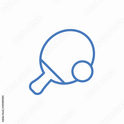 ping pong ball racket icon sign vector