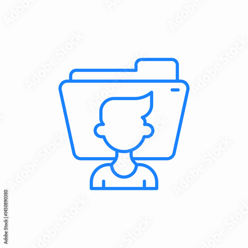 profile folder user icon sign vector