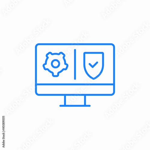 security settings interface icon sign vector