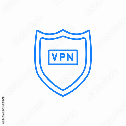 secure vpn shield icon sign vector