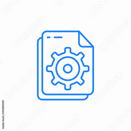 settings file icon sign vector