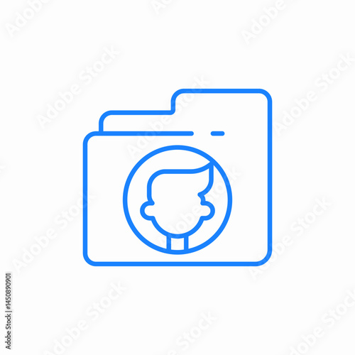 user profile folder icon sign vector
