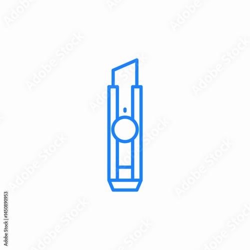 utility knife tool icon sign vector
