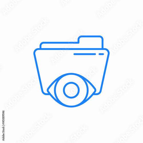 view folder icon sign vector