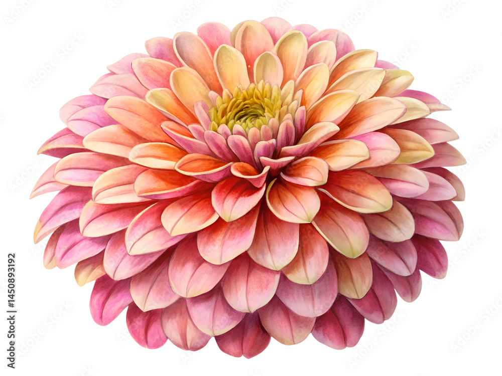 Fototapeta premium pink dahlia isolated on white background