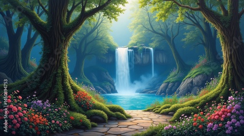 Enchanted Trail: A Journey to the Waterfall