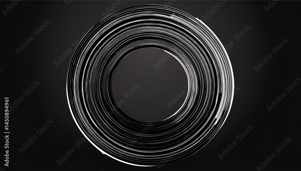 Fototapeta premium black circle with strokes