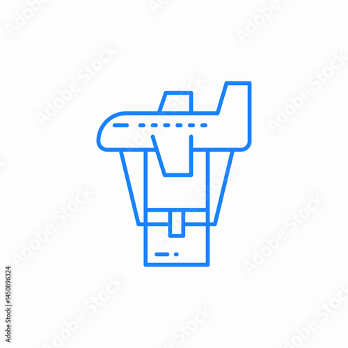 airplane delivery icon sign vector