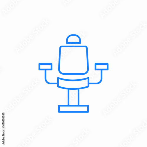 barbershop seat icon sign vector