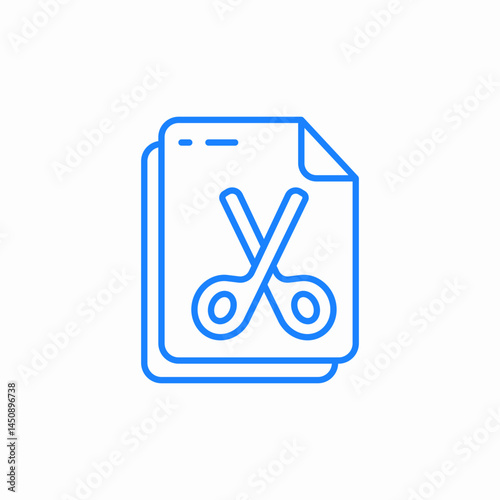 cut file icon sign vector