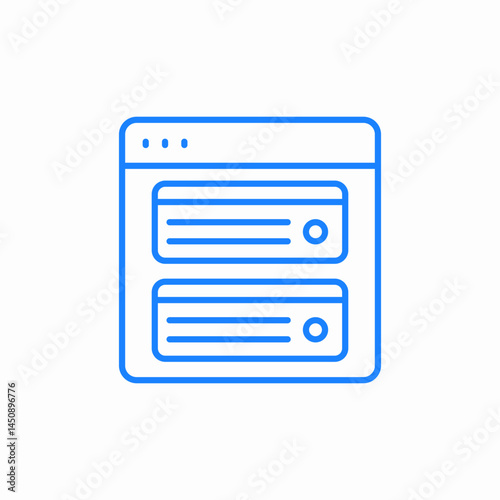 data server management icon sign vector