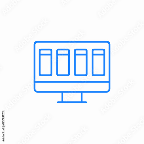 digital content library icon sign vector