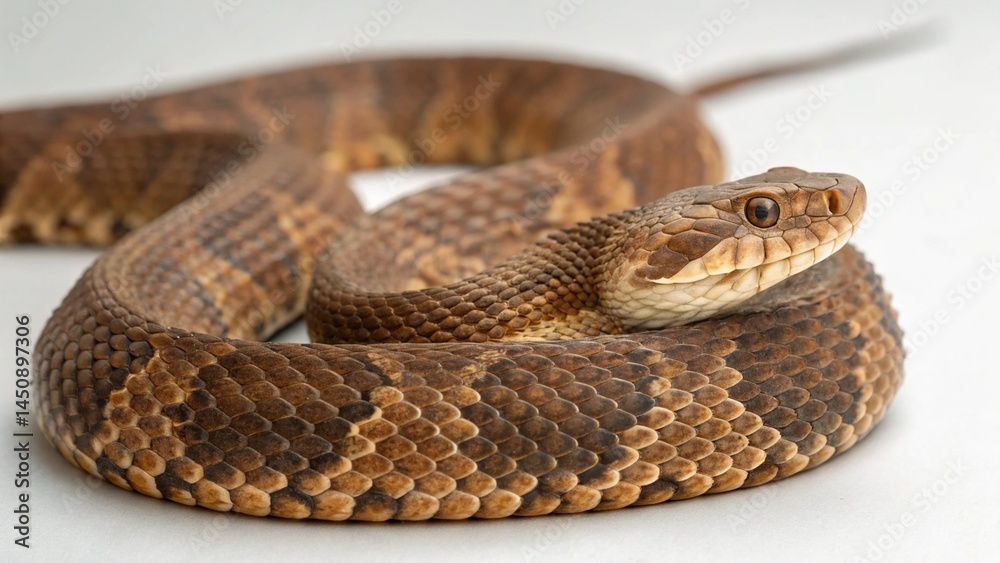 Obraz premium Brown Water Snake on studio background