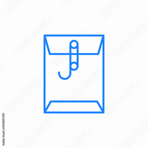 document envelope closure icon sign vector