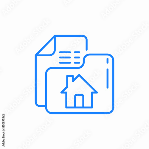 document home folder icon sign vector