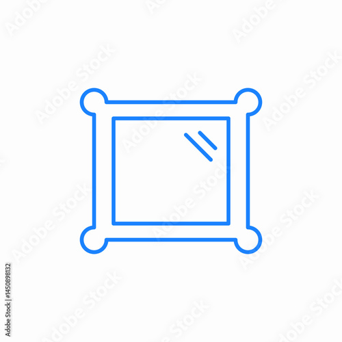 mirror frame icon sign vector