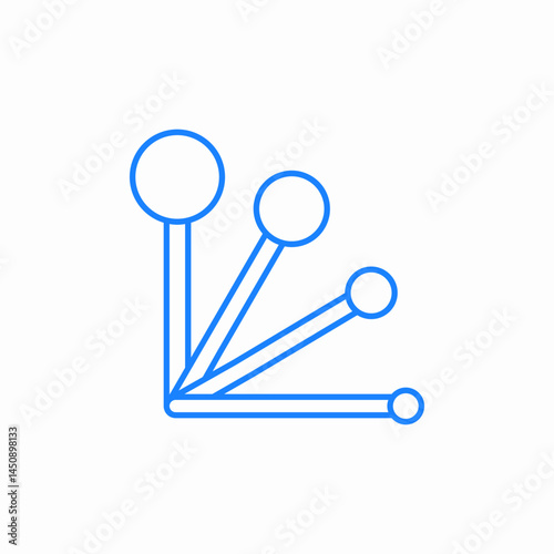 measure scoops set icon sign vector