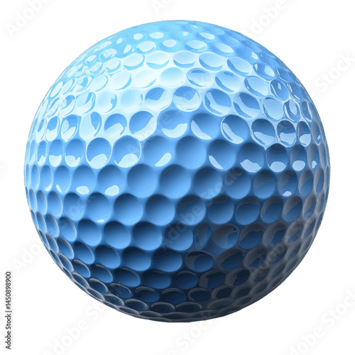 Volumetric illustration of a golf ball showcasing intricate dimpling and texture