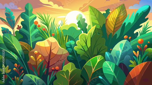 Lush greens arranged with perfect grace,
Floating gently in a weightless space.
AI-crafted, yet deeply real,
Healthy beauty in a minimalist seal.
