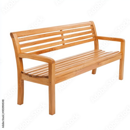 Wallpaper Mural Wooden garden bench furniture object on white background Torontodigital.ca