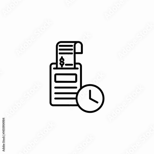 payment time icon sign vector
