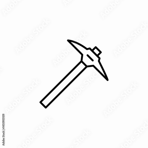 pickaxe tool icon sign vector