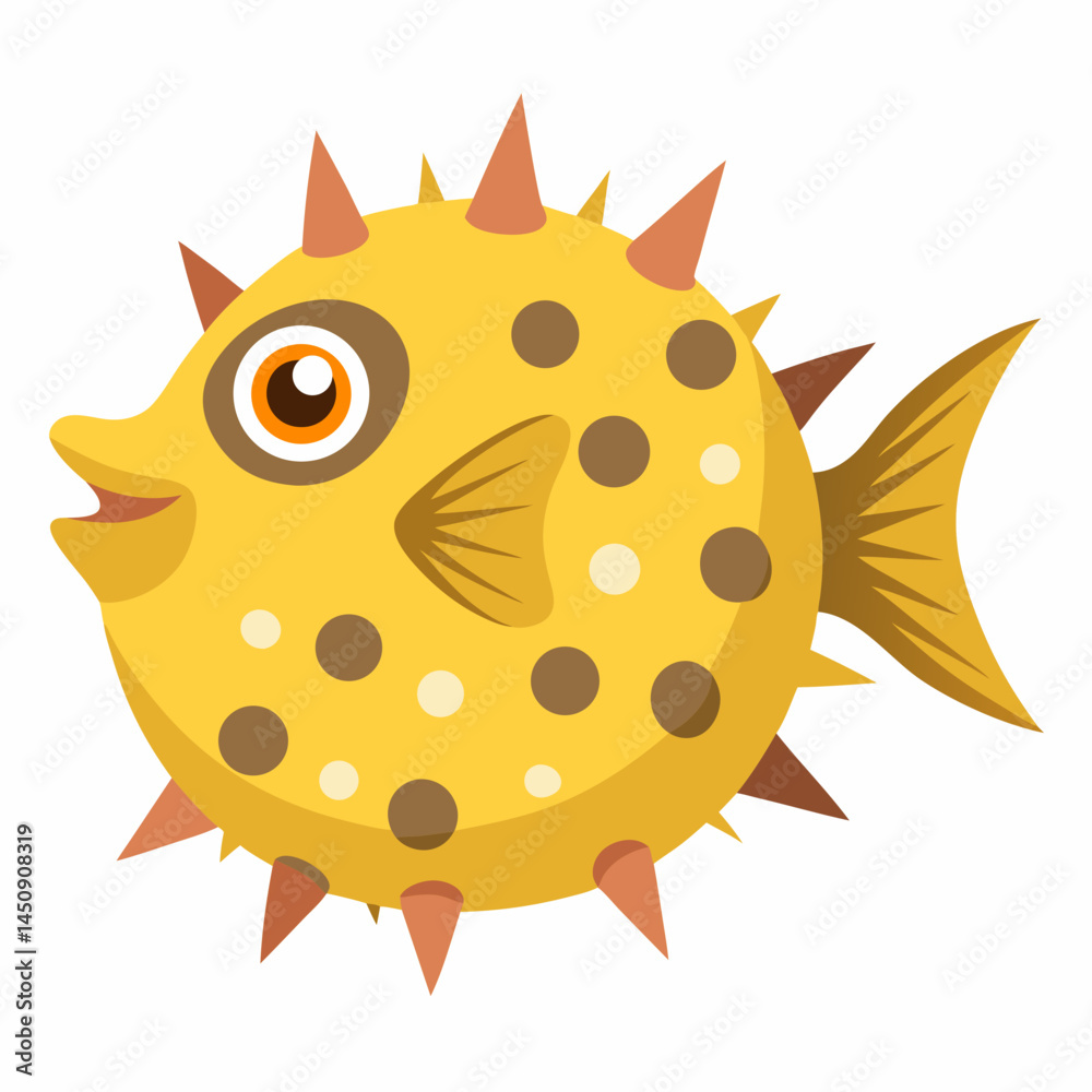 Minimal Boxfish Vector on White Minimal Boxfish Vector on White