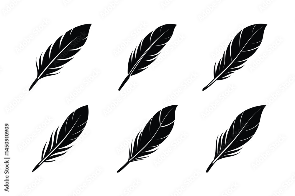 bird feather icon vector modern feather illustration bird feather icon vector modern feather illustration