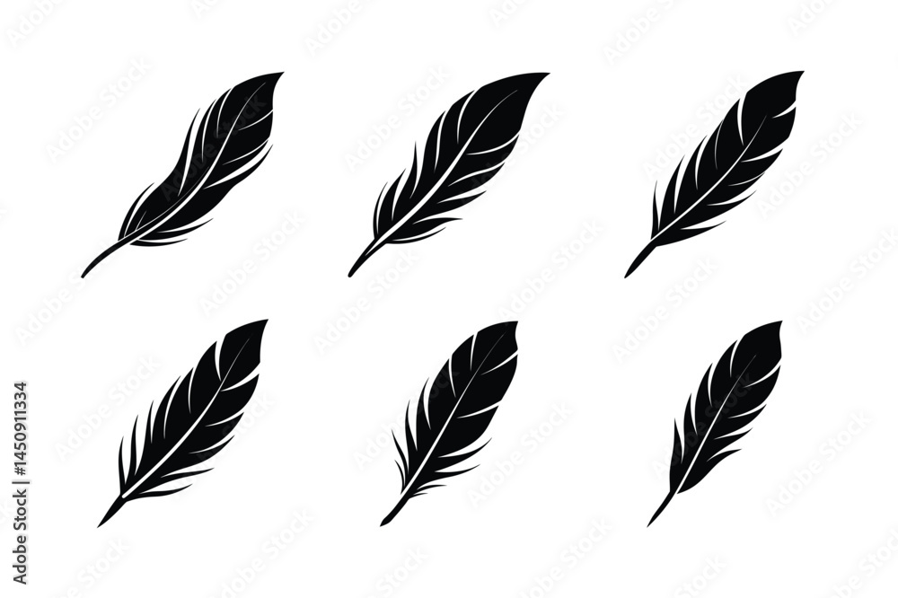 bird feather icon vector elegant minimal design bird feather icon vector elegant minimal design