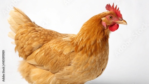 Buff Orpington Chicken on studio background
