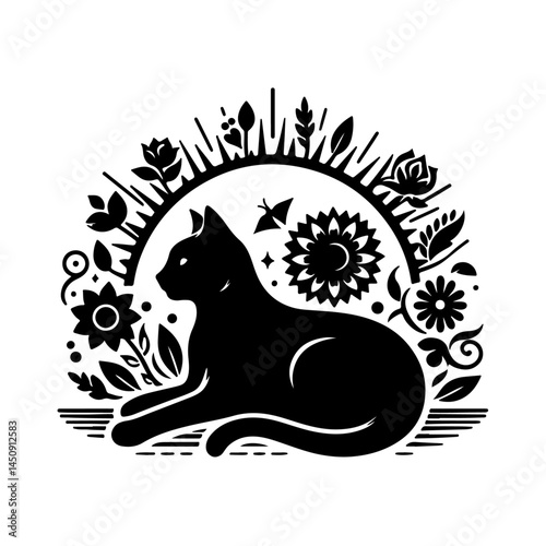 Cat silhouette bundle vector design