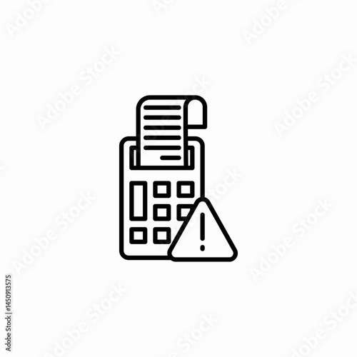 billing problem icon sign vector