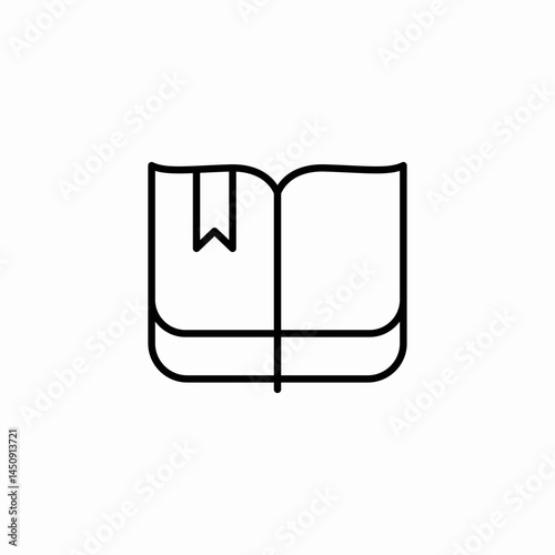 bookmark reading icon sign vector