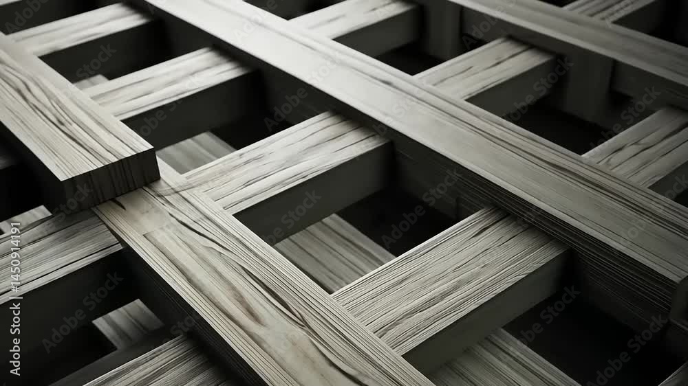 Abstract wood lattice pattern