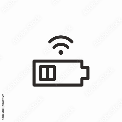 charging wifi icon sign vector