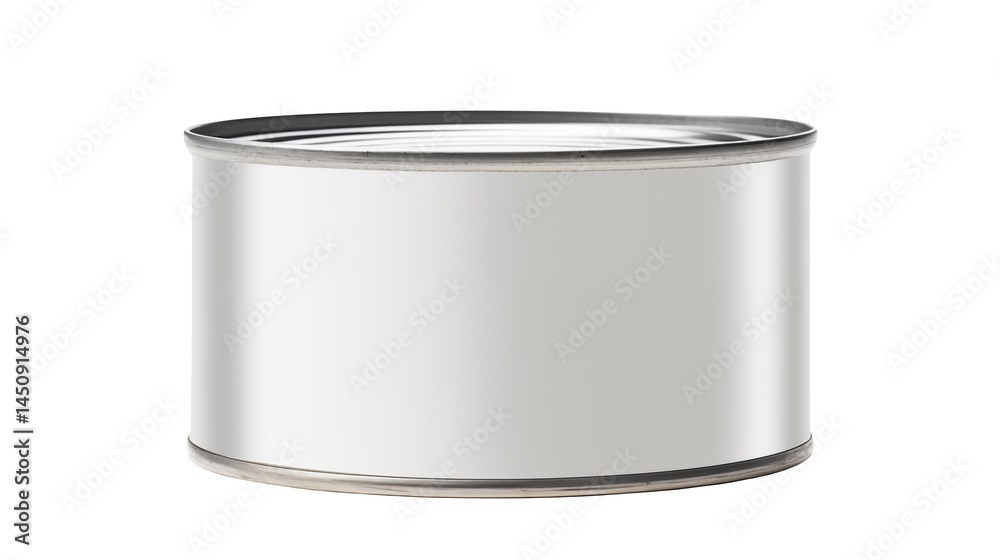 A simple metal food container with a smooth surface isolated on transparent background A simple metal food container with a smooth surface isolated on transparent background
