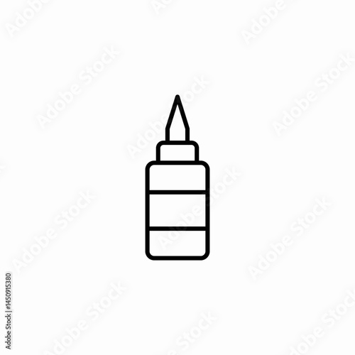 glue bottle icon sign vector