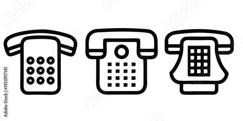 vector black phone icon