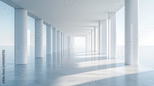 This industrial space is characterized by its spacious and bright interior, complete with high ceilings, polished concrete floors, and large windows that allow for an abundance of natural light,