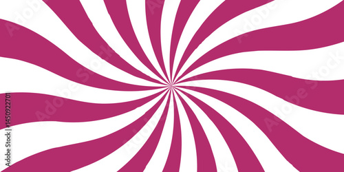 Abstract Twisted sunburst with rays Background. Candy geometric radiation background. Vector spiral wavy lines, sweet lollipop candy, fruit yogurt or marshmallow. cartoon style, sunlight, sunburst.