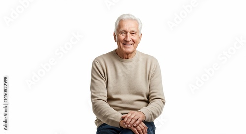 Senior man portrait elderly person smiling older adult happy grandfather grandparent retired senior citizen