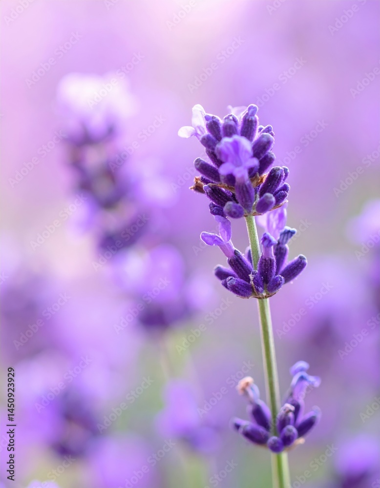Fototapeta premium Close-up of vibrant lavender blossoms in full bloom