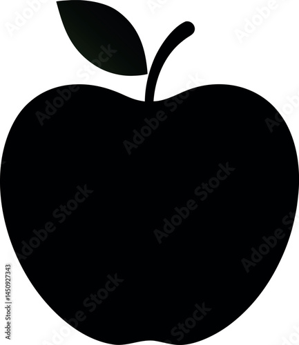 ambrosia apple silhouette vector icon on transparent background